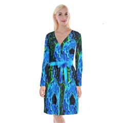 Dscf1604 - Lady In Blue Kimono Long Sleeve Velvet Front Wrap Dress by bestdesignintheworld