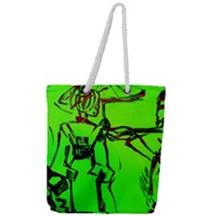 Dscf2008 - Lady And Her Servant Full Print Rope Handle Tote (large) by bestdesignintheworld