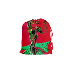 Dscf1545 - Spanish Dancer Drawstring Pouches (small)  by bestdesignintheworld