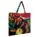 Pumpkins, Lamp And Tiger Lillies Zipper Large Tote Bag View2