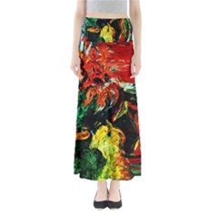 Pumpkins, Lamp And Tiger Lillies Full Length Maxi Skirt by bestdesignintheworld