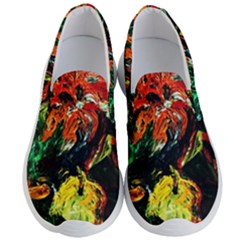 Pumpkins, Lamp And Tiger Lillies Men s Lightweight Slip Ons by bestdesignintheworld