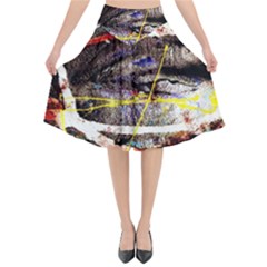 Egg In The Duck   Needle In The Egg 2 Flared Midi Skirt