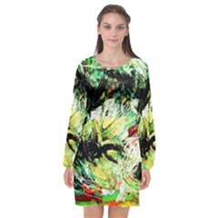 In The Nest And Around 4 Long Sleeve Chiffon Shift Dress  by bestdesignintheworld