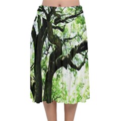 Lake Park 6 Velvet Flared Midi Skirt by bestdesignintheworld