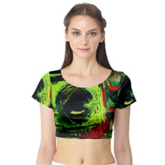 Abandoned Mine 7 Short Sleeve Crop Top by bestdesignintheworld