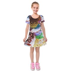 Doves Matchmaking 11 Kids  Short Sleeve Velvet Dress by bestdesignintheworld