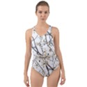 Nature Graphic Motif Pattern Cut-Out Back One Piece Swimsuit View1