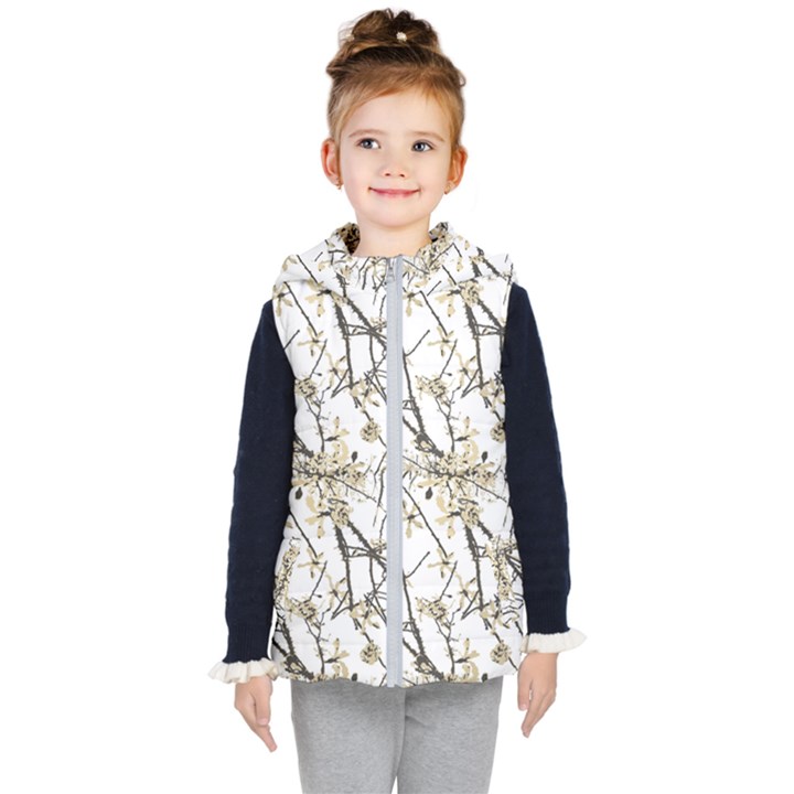 Nature Graphic Motif Pattern Kid s Hooded Puffer Vest