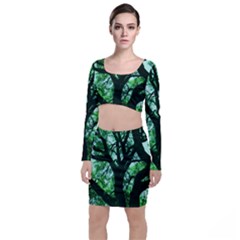 Lake Park 3 Long Sleeve Crop Top & Bodycon Skirt Set by bestdesignintheworld