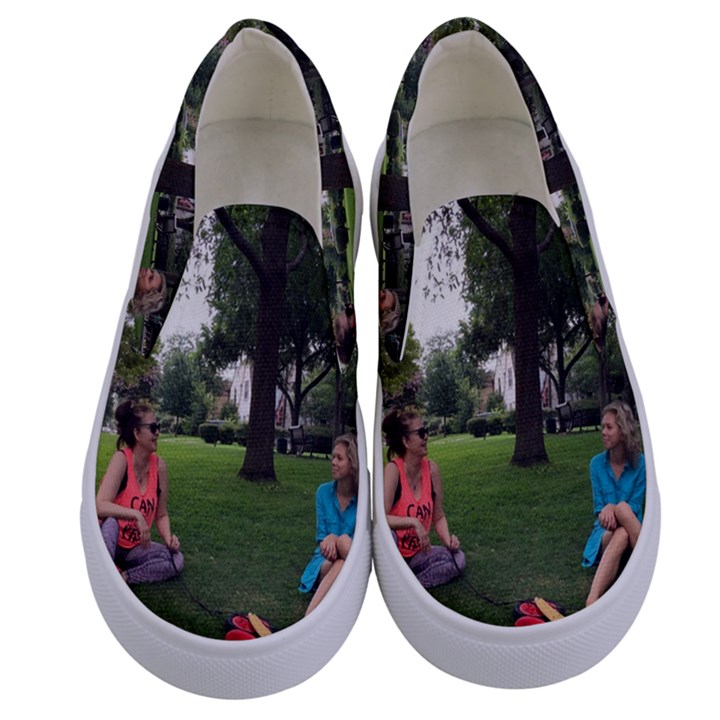 19688418 10155446220129417 1027902896 O - walking with daughter and dog Kids  Canvas Slip Ons