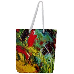 Yellow Chick 7 Full Print Rope Handle Tote (large) by bestdesignintheworld