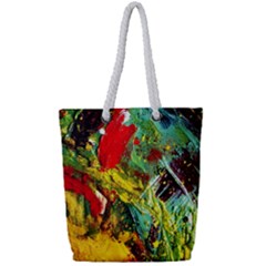 Yellow Chick 7 Full Print Rope Handle Tote (small) by bestdesignintheworld