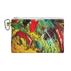 Yellow Chick 7 Canvas Cosmetic Bag (large)