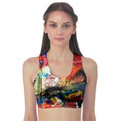 Untitled Red And Blue 3 Sports Bra by bestdesignintheworld