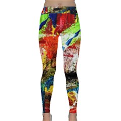 Untitled Red And Blue 3 Classic Yoga Leggings by bestdesignintheworld