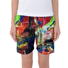 Untitled Red And Blue 3 Women s Basketball Shorts by bestdesignintheworld