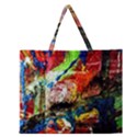 Untitled Red And Blue 3 Zipper Large Tote Bag View1