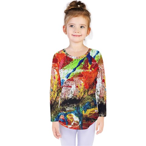 Untitled Red And Blue 3 Kids  Long Sleeve Tee by bestdesignintheworld