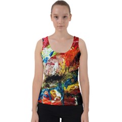 Untitled Red And Blue 3 Velvet Tank Top