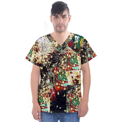 Wet Kiss 2 Men s V-neck Scrub Top by bestdesignintheworld