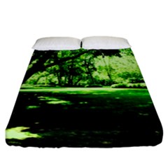 Lake Park 14 Fitted Sheet (california King Size) by bestdesignintheworld