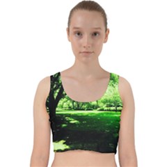 Lake Park 14 Velvet Racer Back Crop Top by bestdesignintheworld