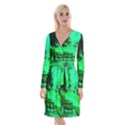 Lake Park 20 Long Sleeve Velvet Front Wrap Dress View1