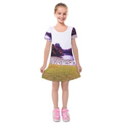 Highland Park 7 Kids  Short Sleeve Velvet Dress by bestdesignintheworld