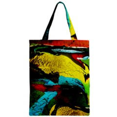 Yellow Dolphins   Blue Lagoon 3 Zipper Classic Tote Bag by bestdesignintheworld