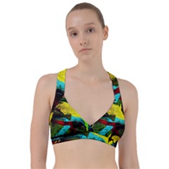 Yellow Dolphins   Blue Lagoon 3 Sweetheart Sports Bra