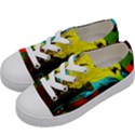 Yellow Dolphins   Blue Lagoon 3 Kids  Low Top Canvas Sneakers View2