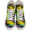 Yellow Dolphins   Blue Lagoon 3 Women s Hi-Top Skate Sneakers View1