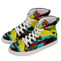 Yellow Dolphins   Blue Lagoon 3 Women s Hi-Top Skate Sneakers View2