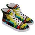 Yellow Dolphins   Blue Lagoon 3 Women s Hi-Top Skate Sneakers View3