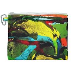 Yellow Dolphins   Blue Lagoon 3 Canvas Cosmetic Bag (xxl) by bestdesignintheworld