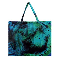 Blue Options 8 Zipper Large Tote Bag by bestdesignintheworld