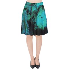 Blue Options 8 Velvet High Waist Skirt