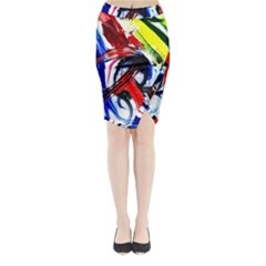 Lets Forget The Black Squere 1 Midi Wrap Pencil Skirt by bestdesignintheworld