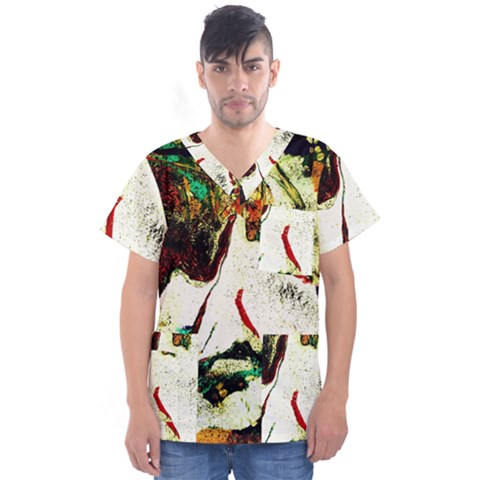 Skull 2 Men s V-neck Scrub Top by bestdesignintheworld