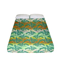 Colorful Tropical Print Pattern Fitted Sheet (full/ Double Size) by dflcprints