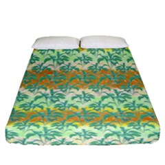 Colorful Tropical Print Pattern Fitted Sheet (queen Size) by dflcprints