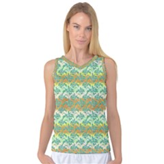 Colorful Tropical Print Pattern Women s Basketball Tank Top by dflcprints