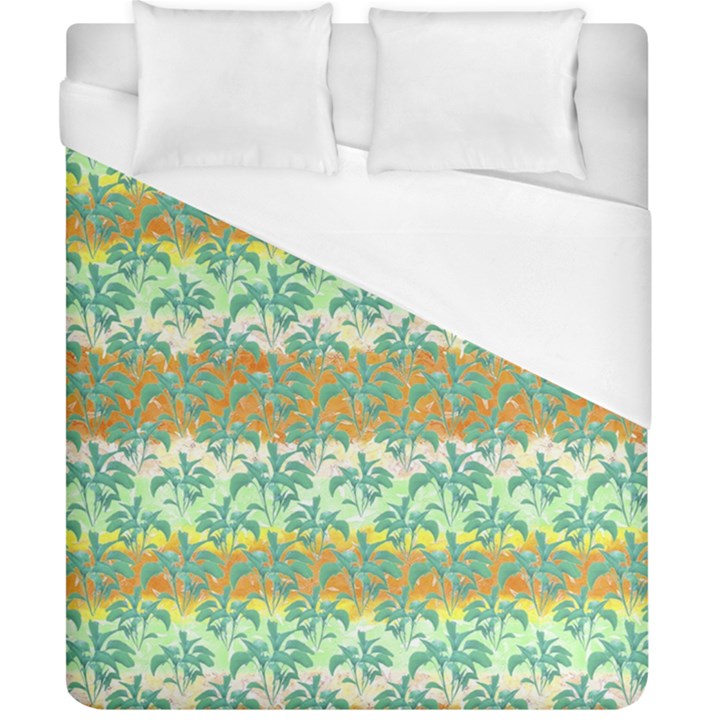 Colorful Tropical Print Pattern Duvet Cover (California King Size)