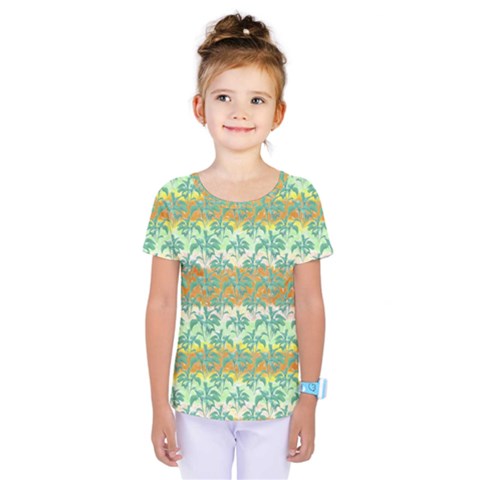 Colorful Tropical Print Pattern Kids  One Piece Tee by dflcprints