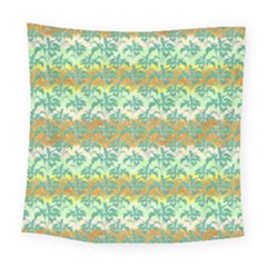 Colorful Tropical Print Pattern Square Tapestry (large) by dflcprints