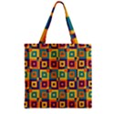 ARTWORK BY PATRICK-Squares-4 Zipper Grocery Tote Bag View1