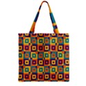 ARTWORK BY PATRICK-Squares-4 Zipper Grocery Tote Bag View2