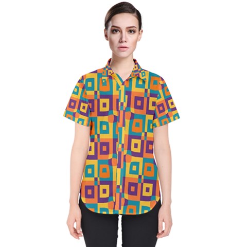 Artwork By Patrick-squares-4 Women s Short Sleeve Shirt by ArtworkByPatrick