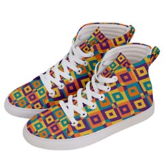 Artwork By Patrick-squares-4 Men s Hi-top Skate Sneakers